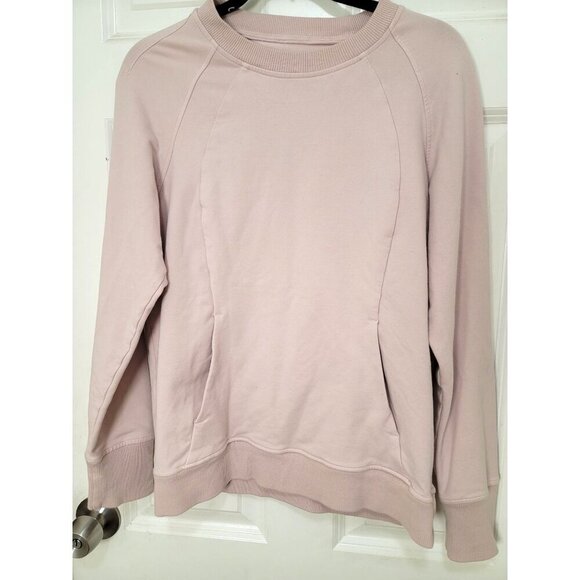LULULEMON Athletic Scuba Pink Crewneck Sweatshirt Size 8 - Picture 2 of 11